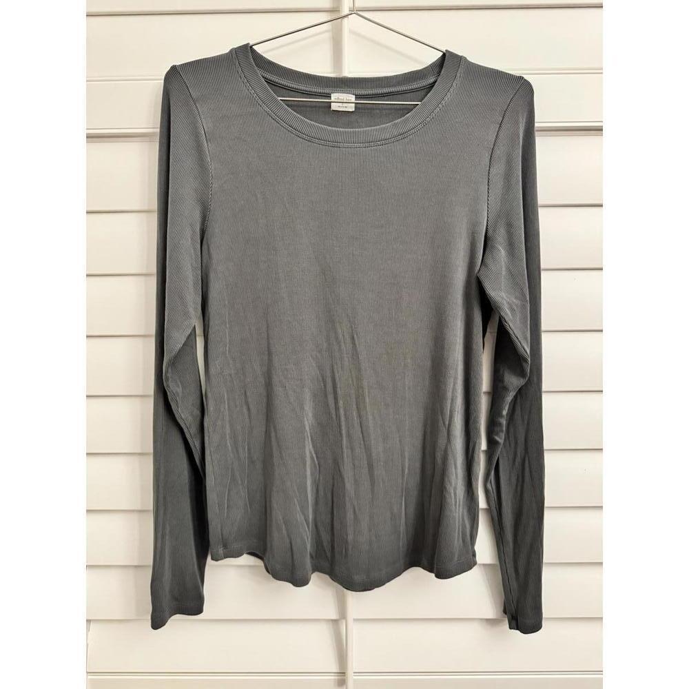 Wilfred Free ribbed long sleeve grey size Large